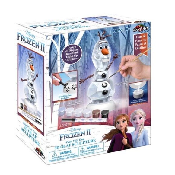 Disney Frozen II Paint Your Own 3D Olaf Sculpture NEW - Picture 1 of 12